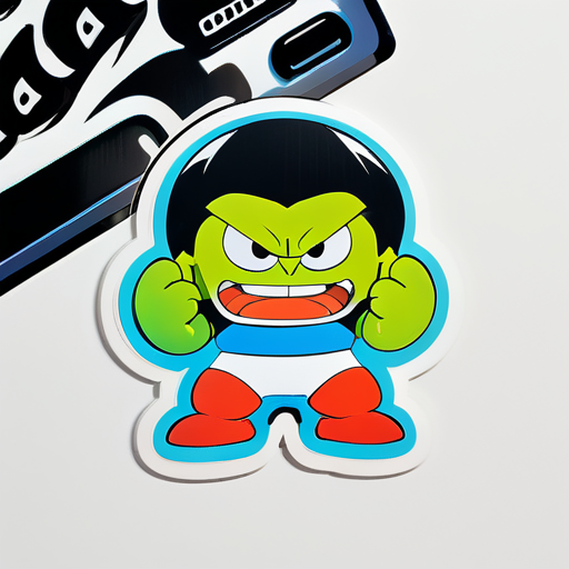 Doraemon contre Hulk sticker