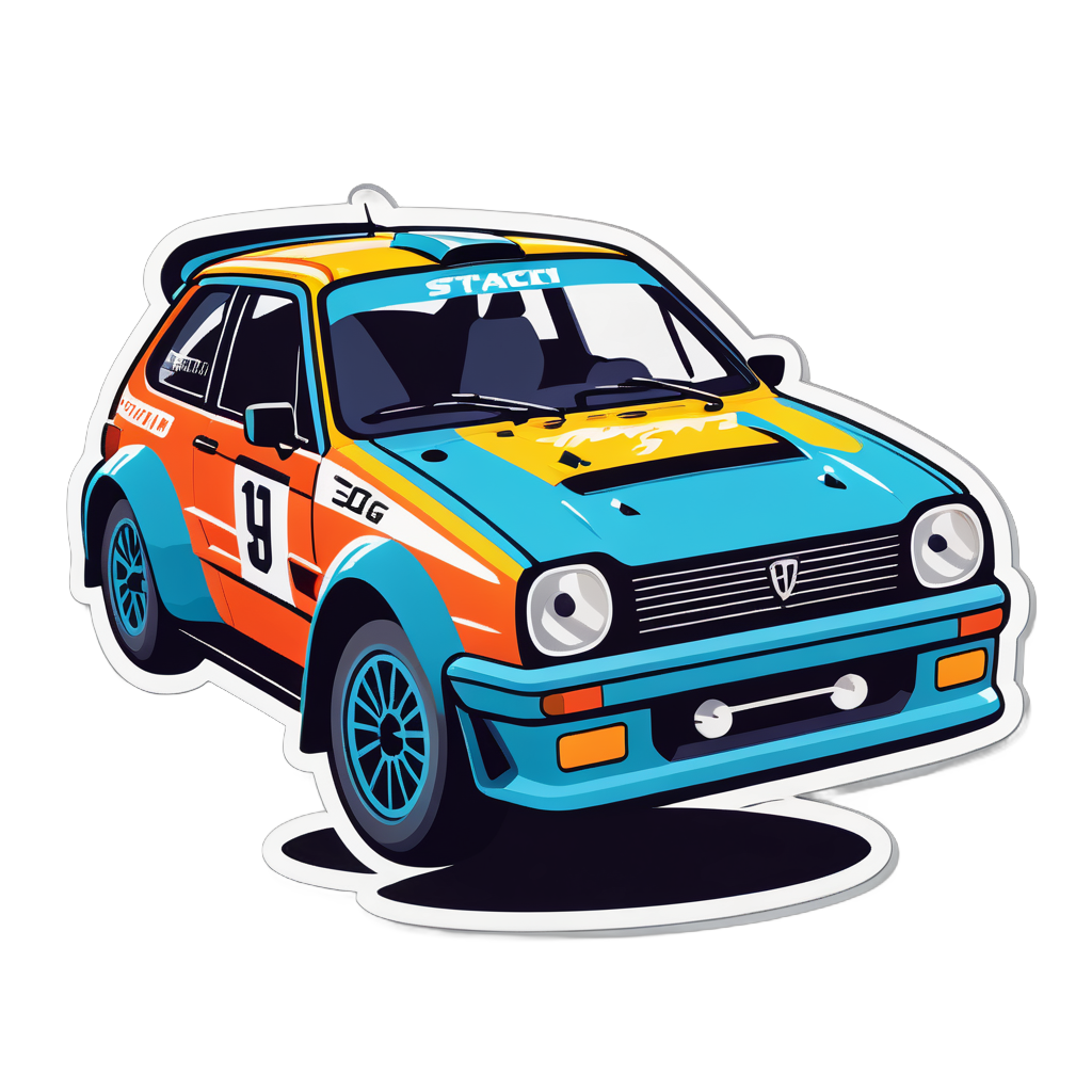 Coche de rally sticker