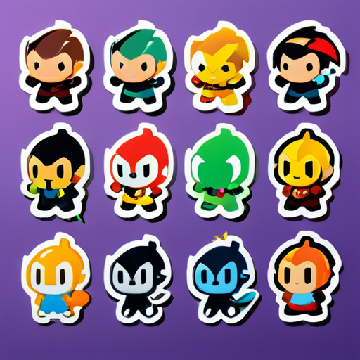 well-known game characters sticker