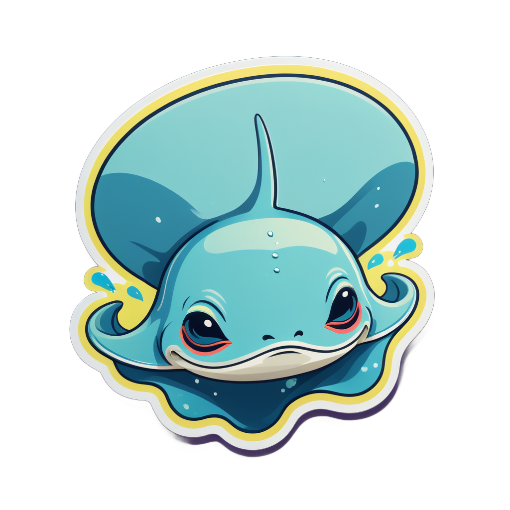 Tickled Stingray Meme sticker