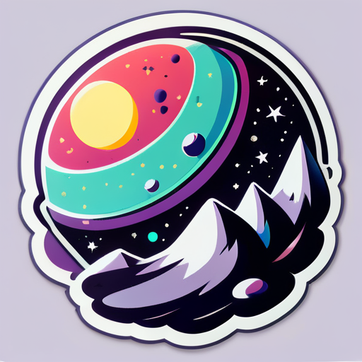 Une base sur la Lune sticker