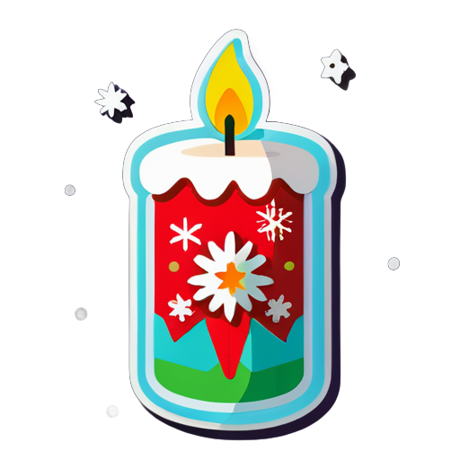 crear stikers navideños para velas sticker