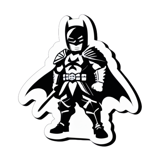 samurai dressed like batman sticker