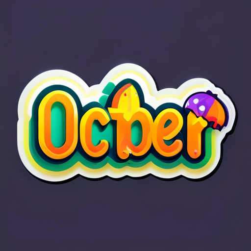 Crea un stiker con la palabra OCTUBRE sticker