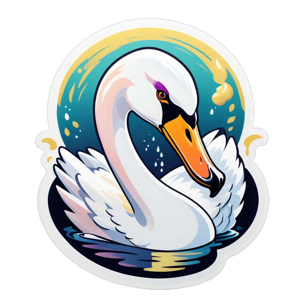 Sorrowful Swan Meme sticker