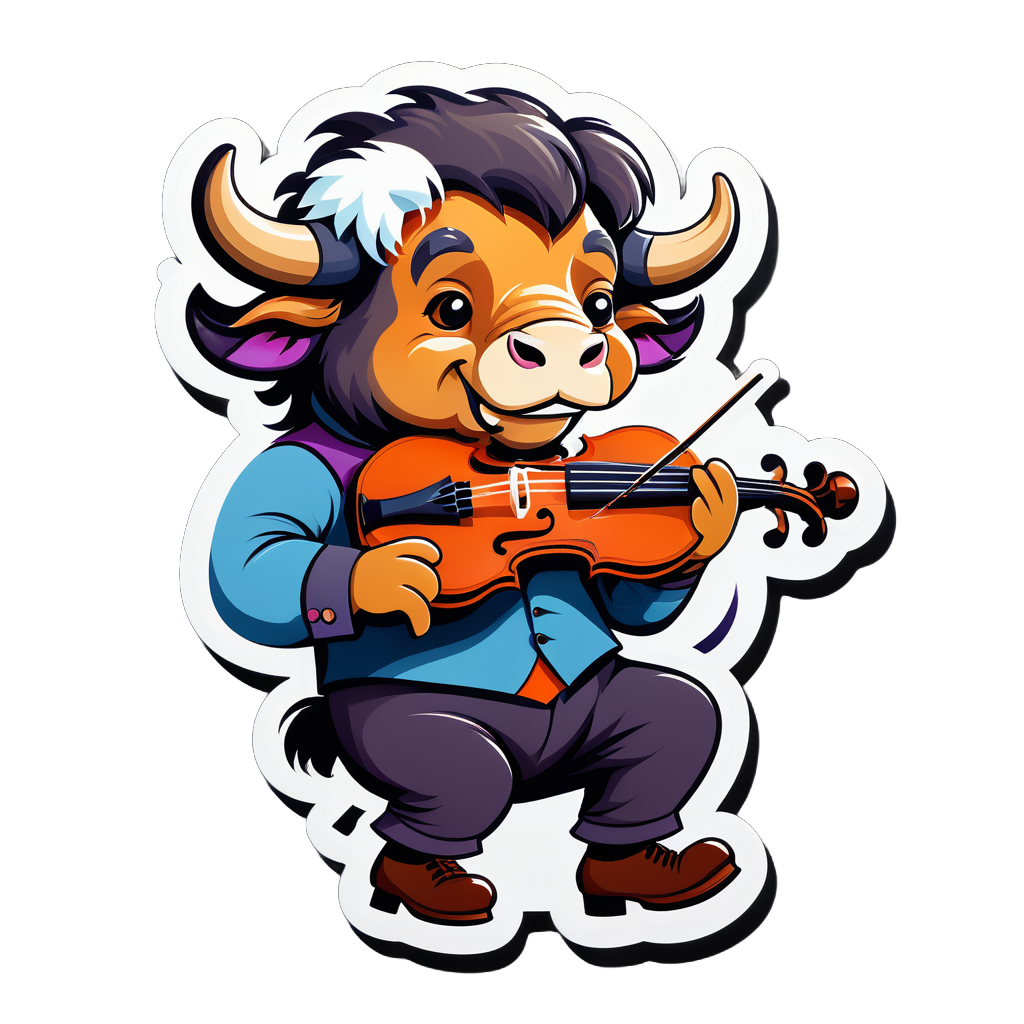 Ballad Buffalo with Violin sticker