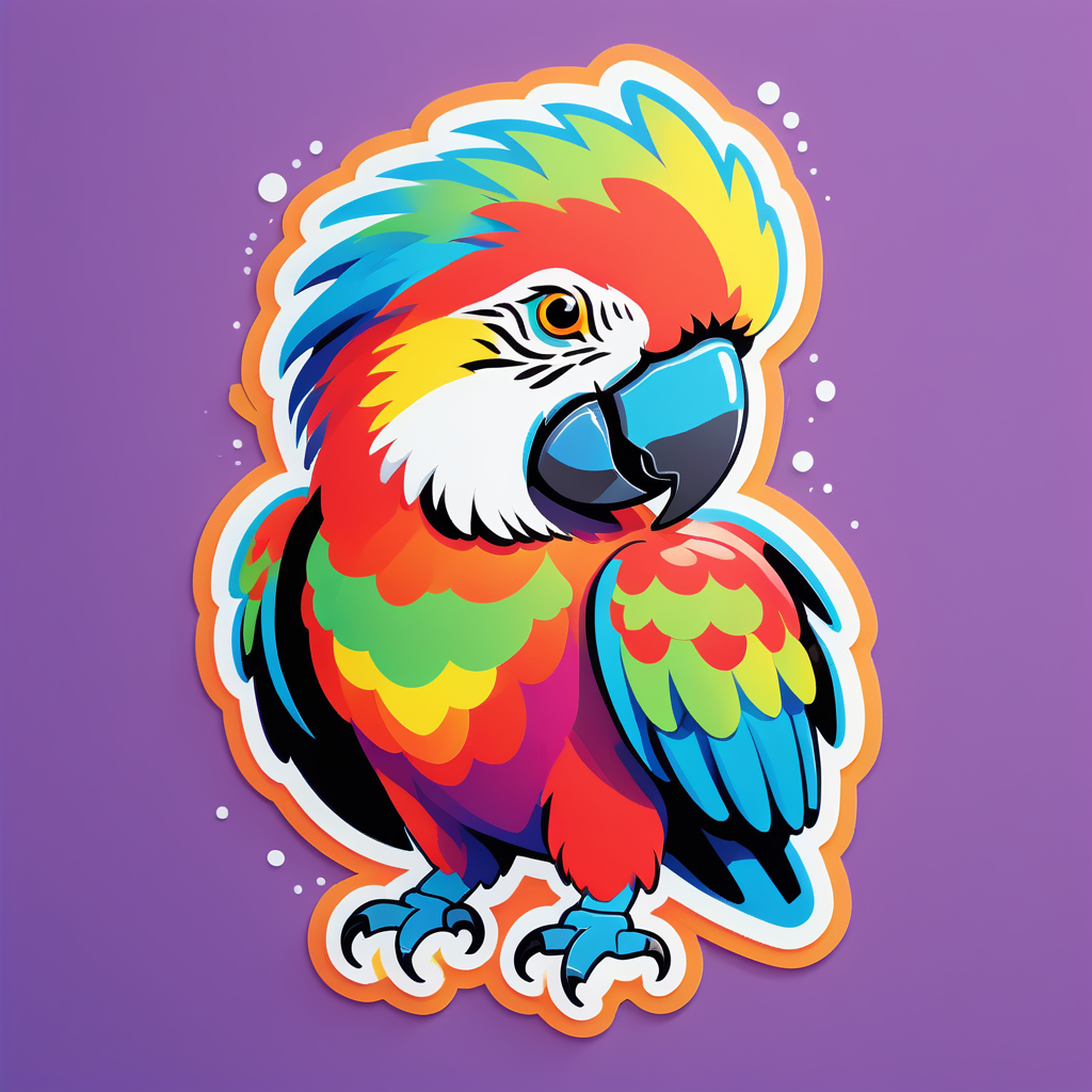 Perroquet vibrant Parleur sticker