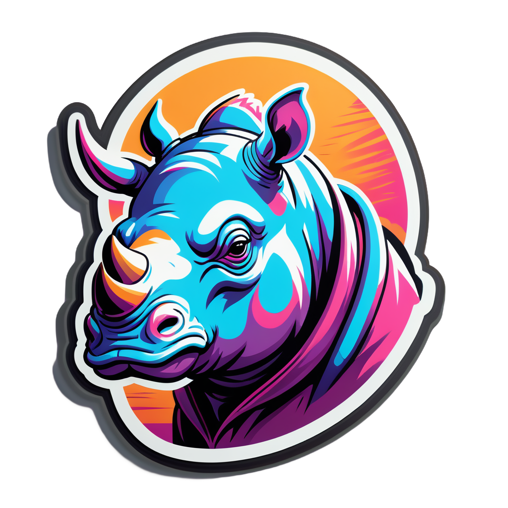 Zealous Rhino Meme sticker