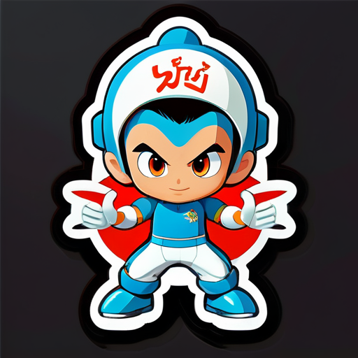 astroboy를 만들고 이름을 Faris Azriel Al-Khawarizmi로 추가하세요 sticker