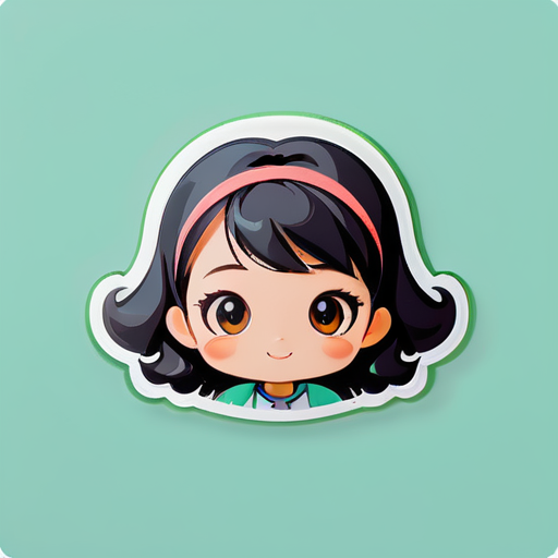 une jolie fille sticker