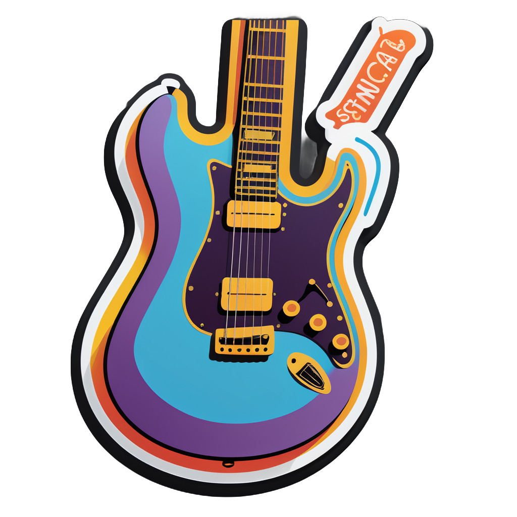 Melodic Guitar Strings sticker