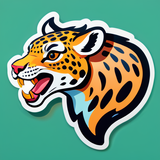 Jaguar ăn hươu sticker