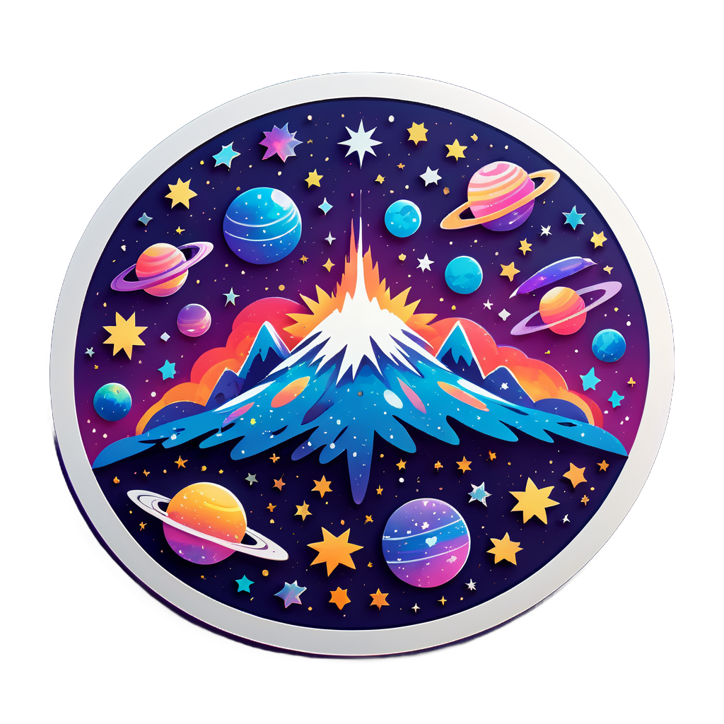 Cosmic Galaxy Print sticker