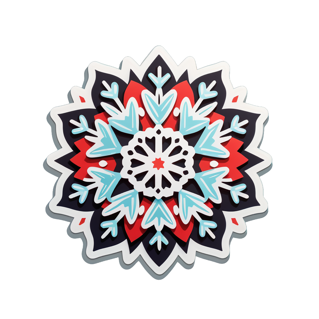 Jolly Snowflake Artist sticker