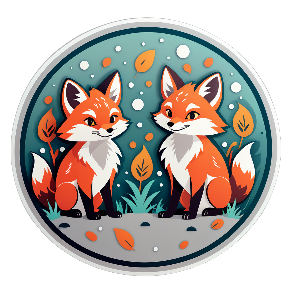 Rotund Ash Foxes sticker