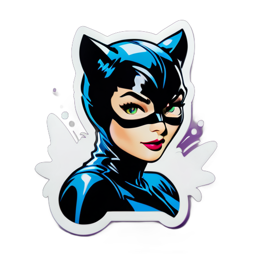 catwoman in realworld sticker