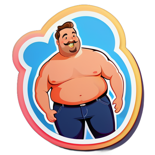 Fat gay and his fat big cock
 sticker