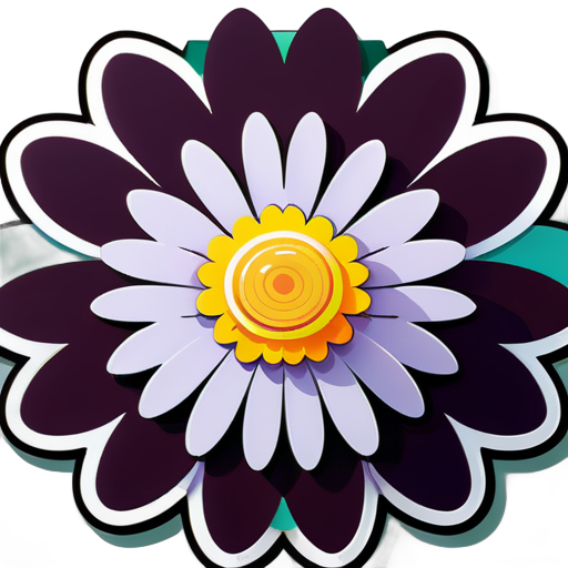 Cartoon Vector Chrysanthemum sticker