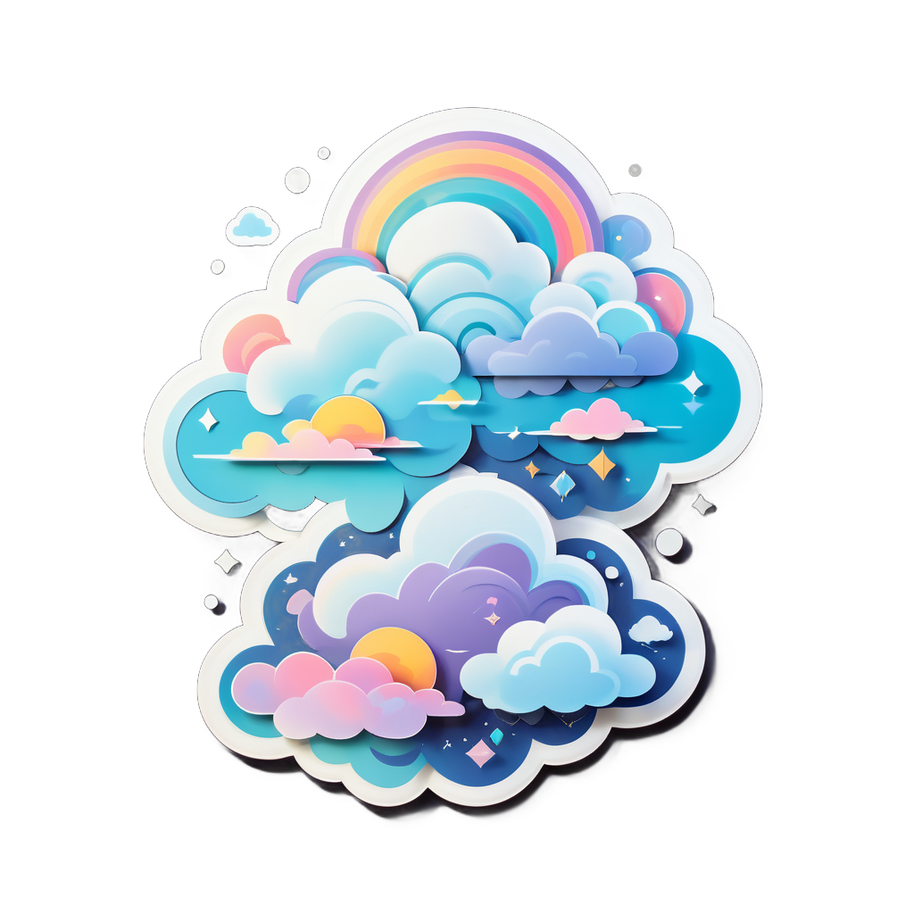 Dreamy Cloud Drifter sticker