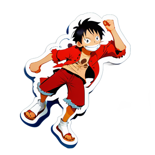 luffy dansant avec hinata sticker