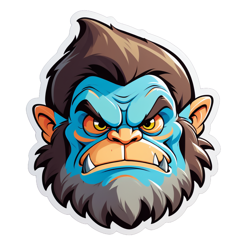 Grumpy Rock Troll sticker