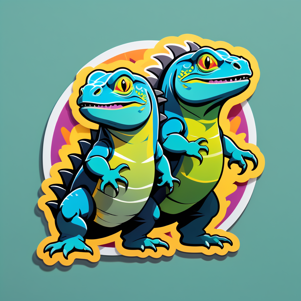 Corpulent Slate Iguanas sticker