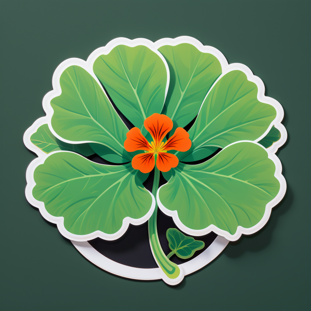 Narrativa de la Noble Nasturtium sticker