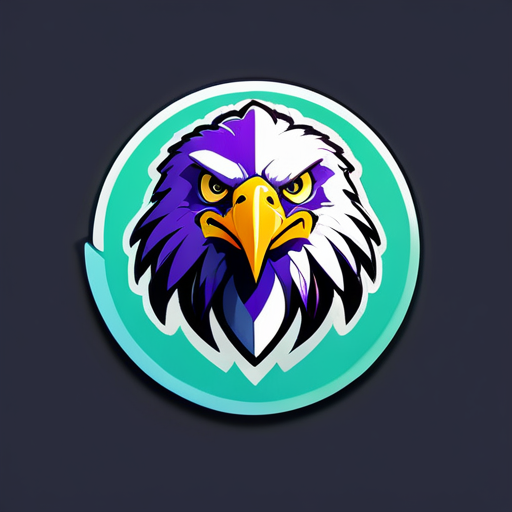 create an animation studio logo With an eagle sticker