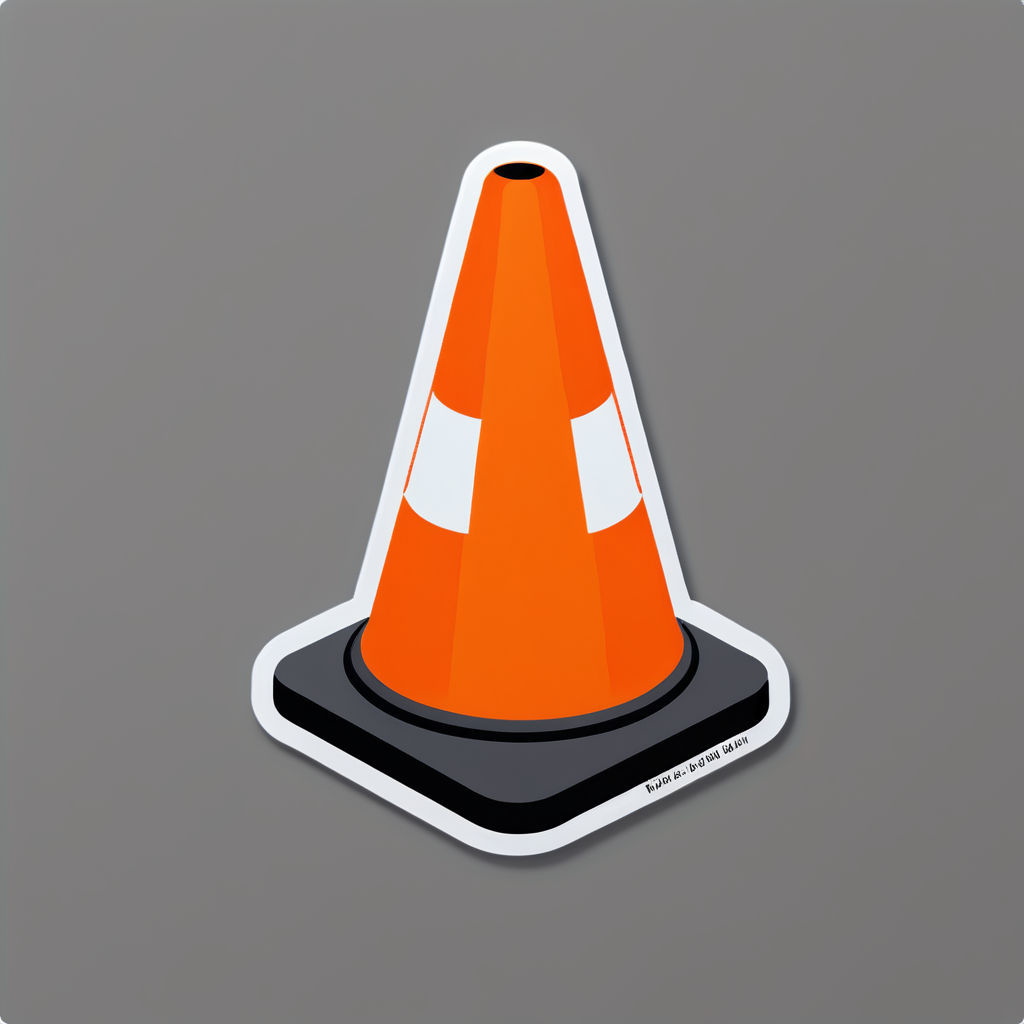 Miniatura de Cone de Trânsito sticker