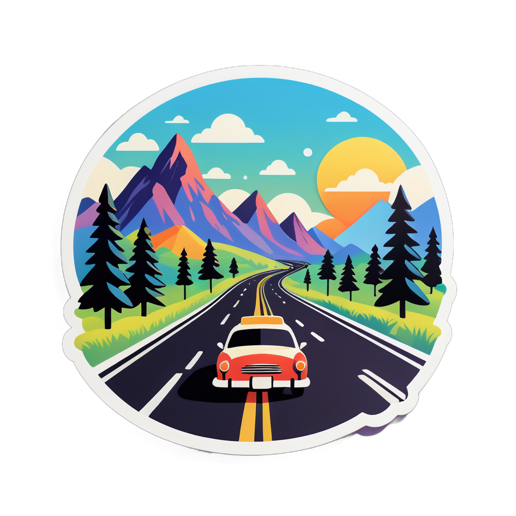 Paysages de Road Trip sticker