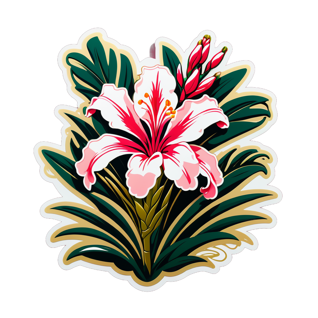 Opulentes Oleander-Oase sticker