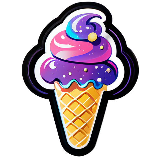 Ice Cream galaxy sticker