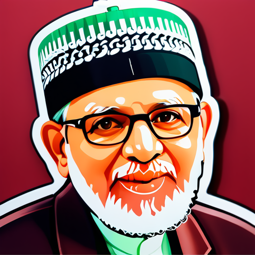 dr. Tahirul Qadri on mike sticker