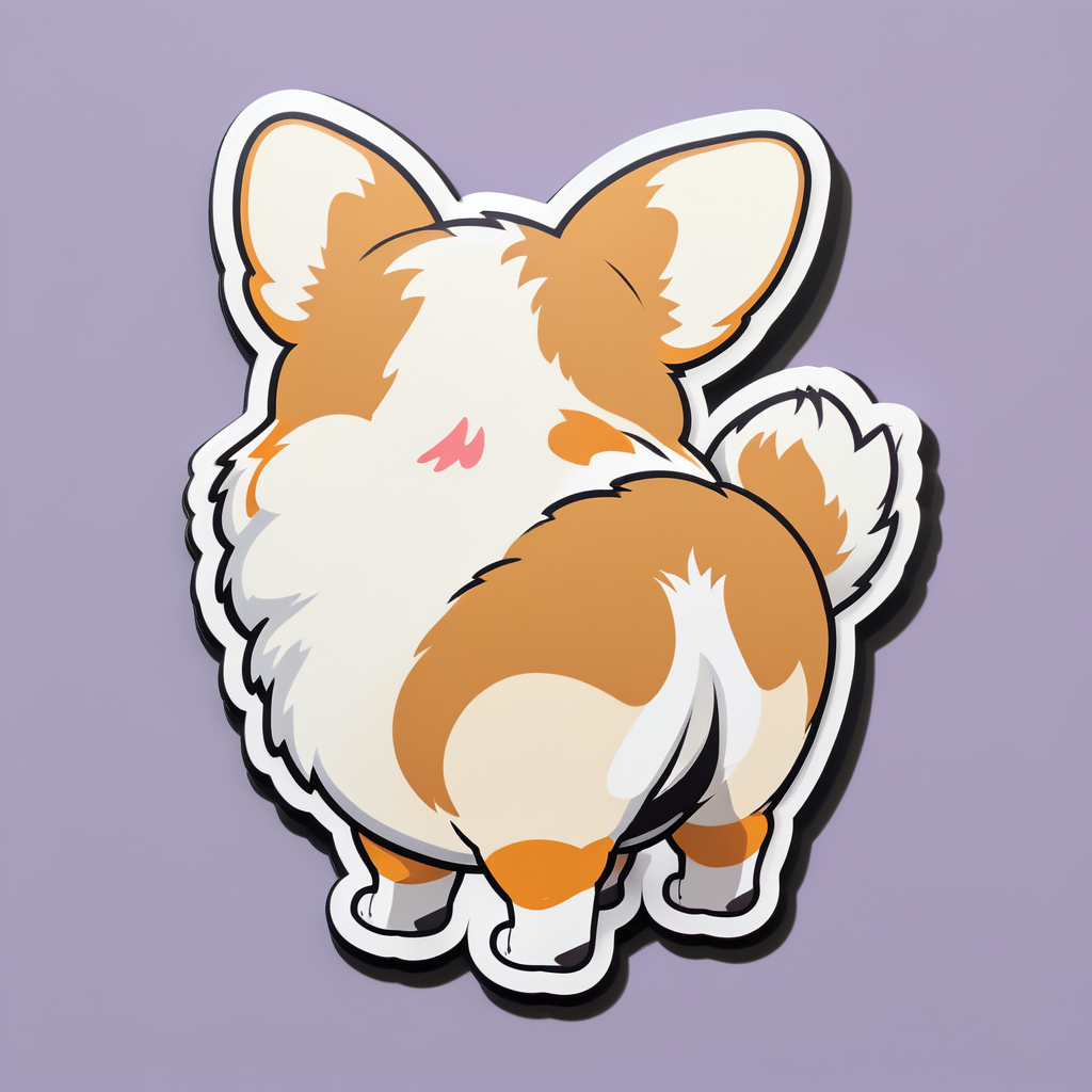 Lindo trasero de Corgi sticker