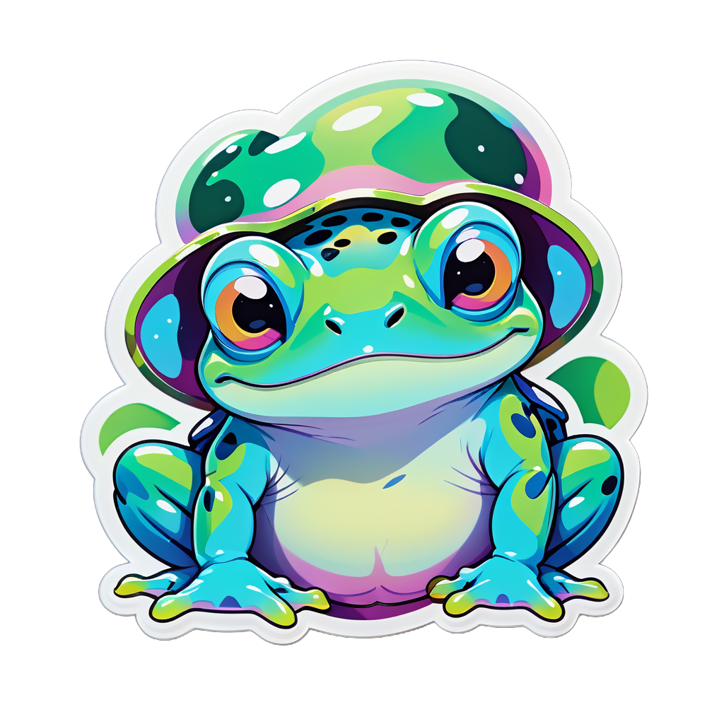 Bulky Opal Frogs sticker