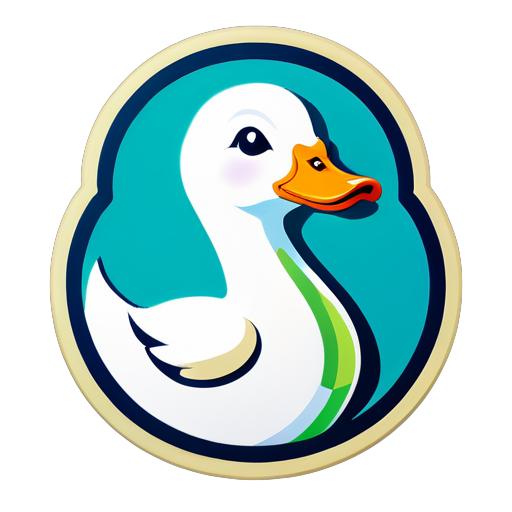 White duck sticker