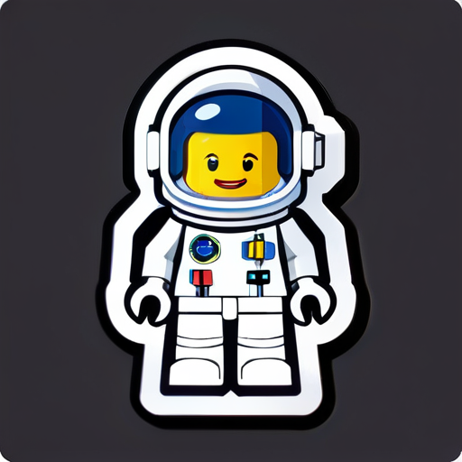 um astronauta de lego sticker