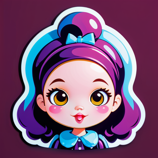 bublegum girl sticker