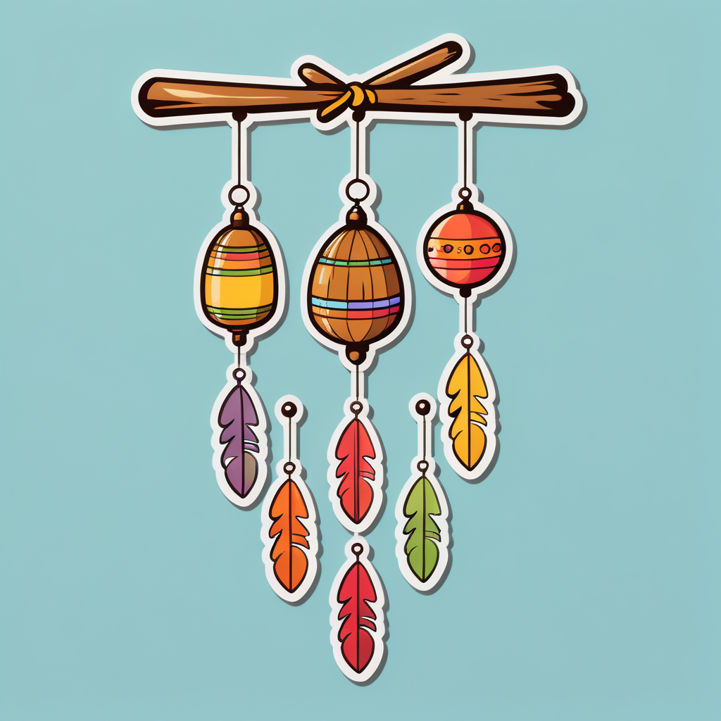 Rustic Wind Chimes sticker