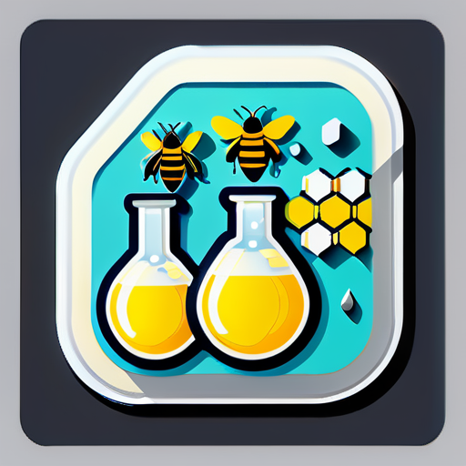 chemistry bees sticker