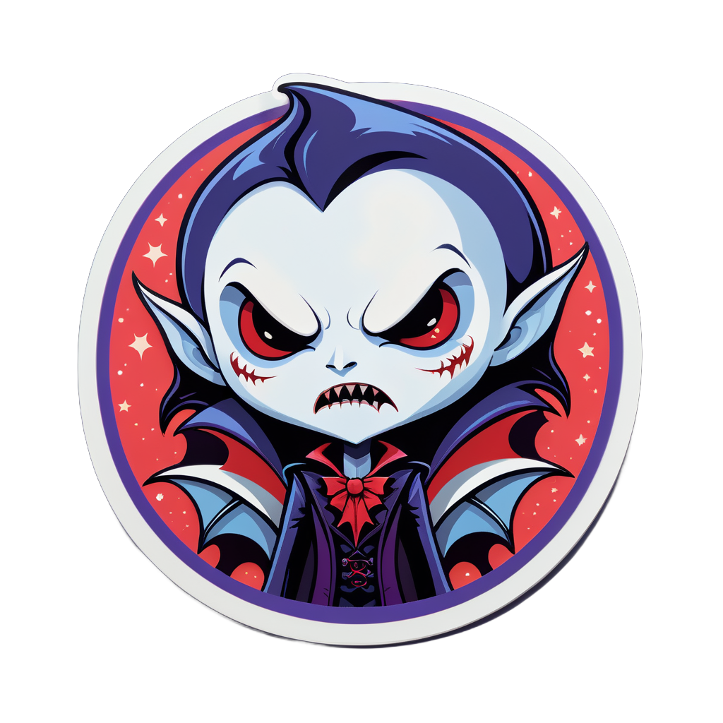 Sleepy Moon Vampire sticker