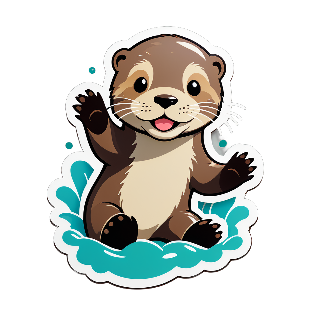 Playful Otter sticker