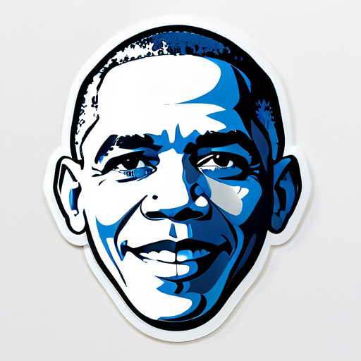 blanco barack obama sticker