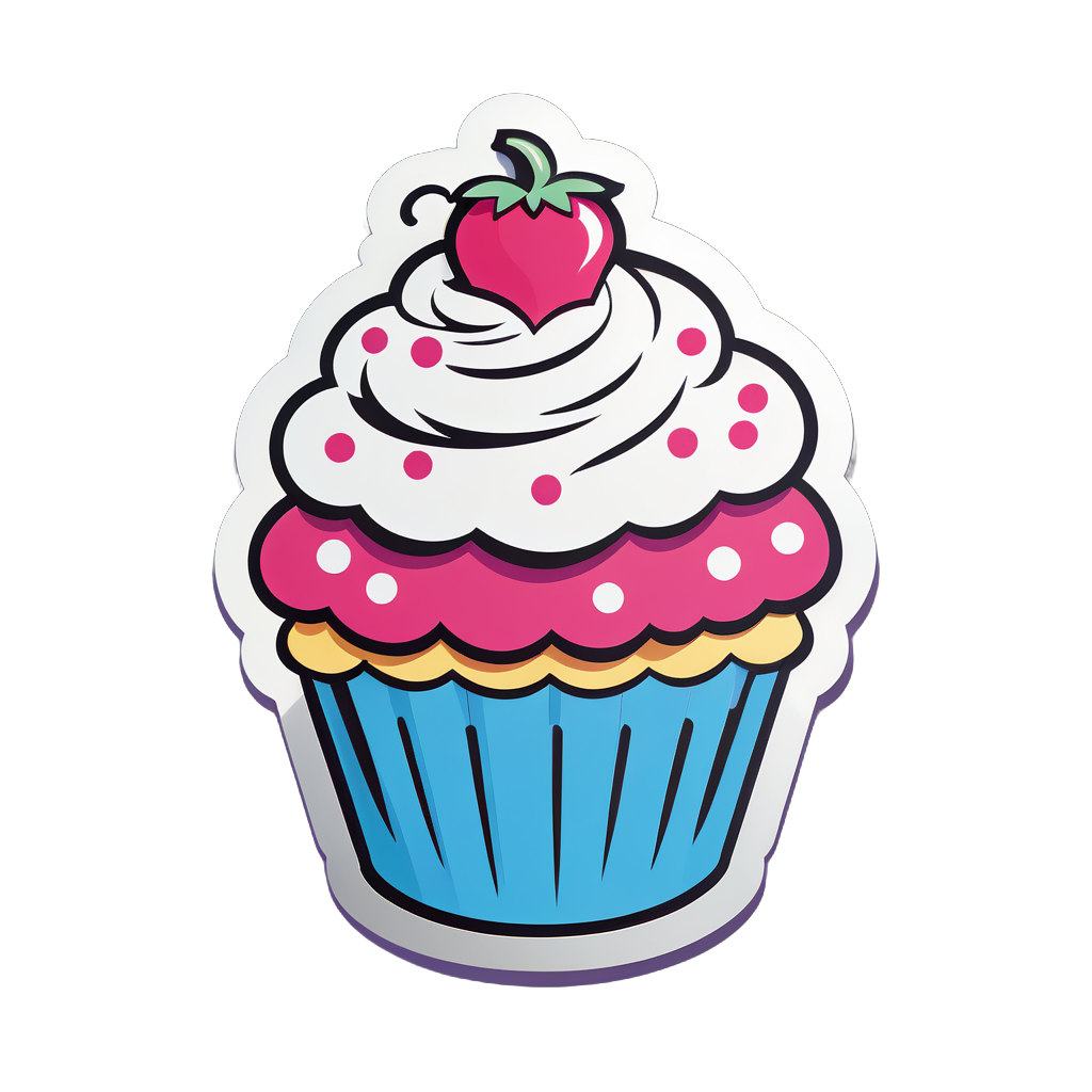 Frischer Cupcake sticker