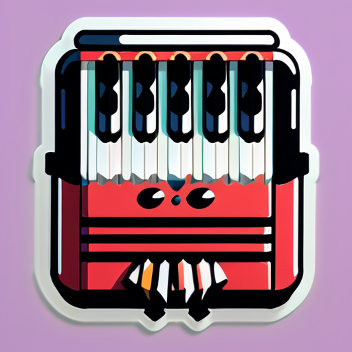 Đàn accordion Midi sticker