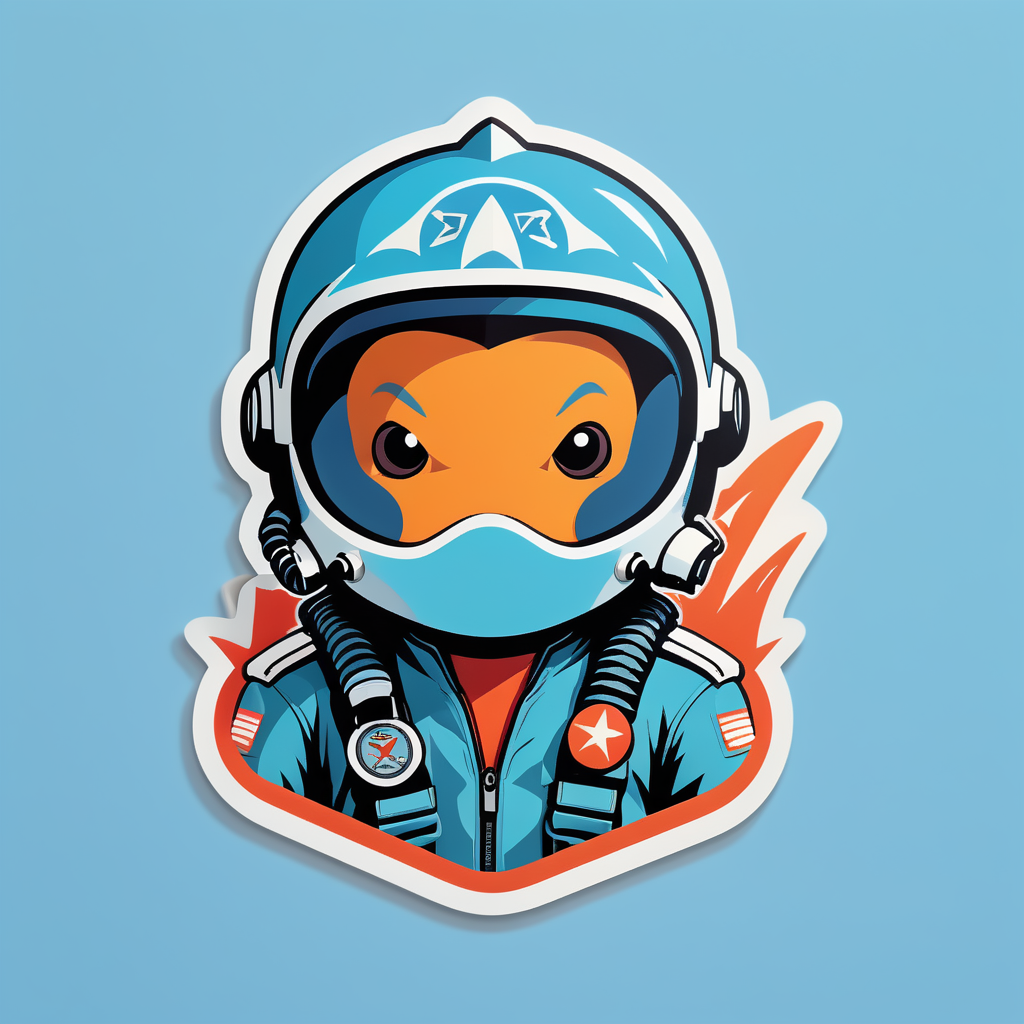 Daring Shark Pilot sticker