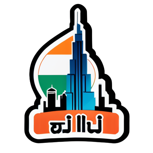 I want Burj Khalifa with Indian flag sticker