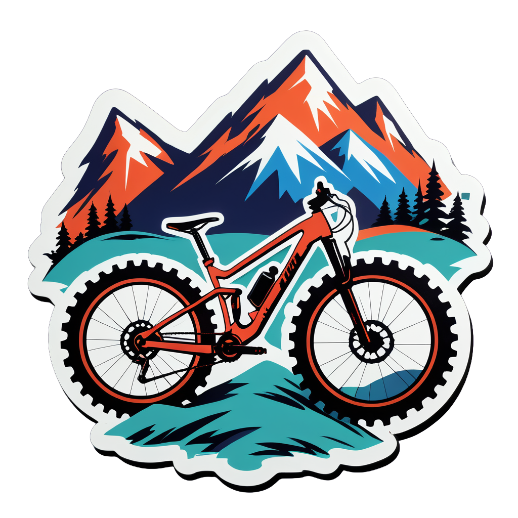 Rugged Mountain Bike sticker