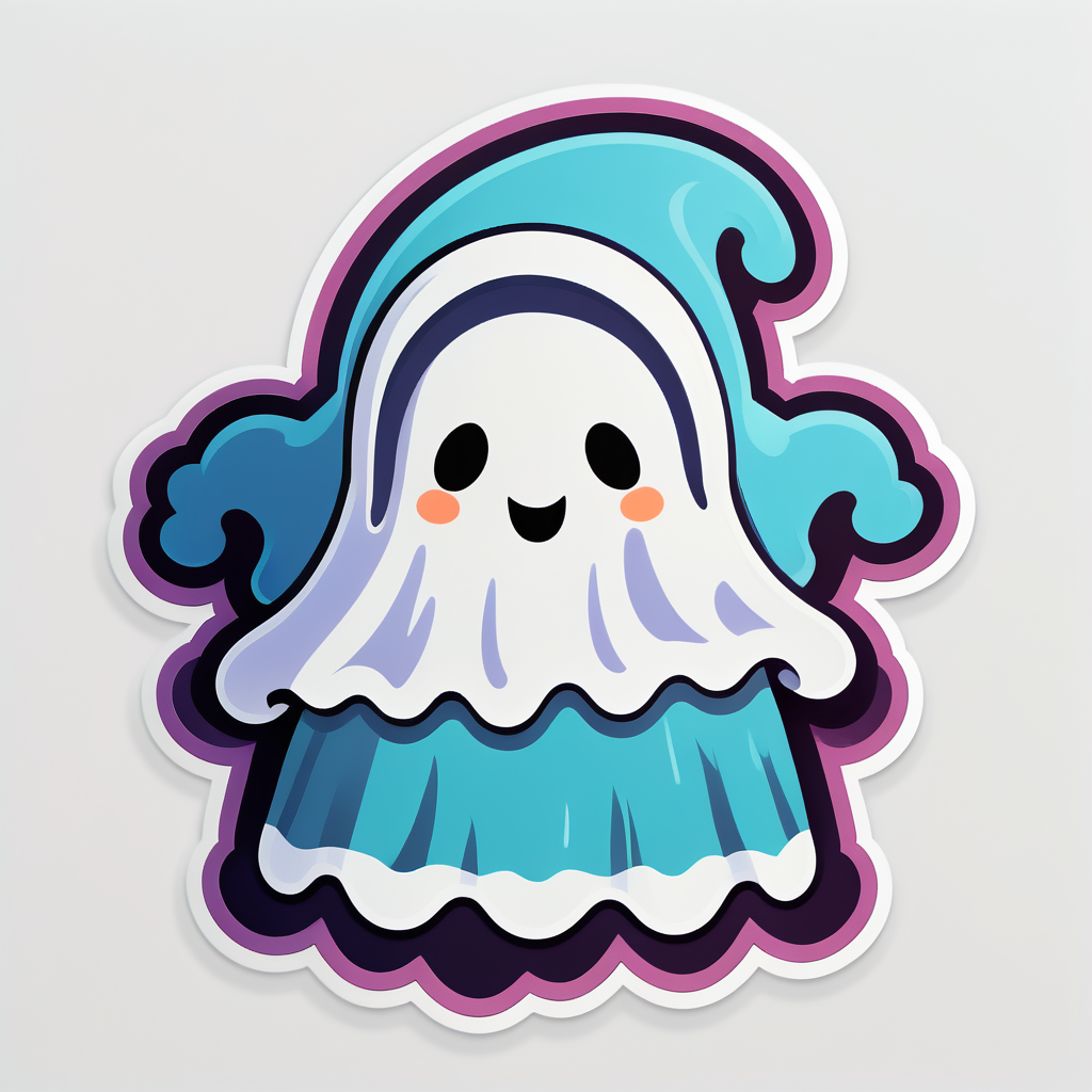 Cozy Blanket Ghost sticker