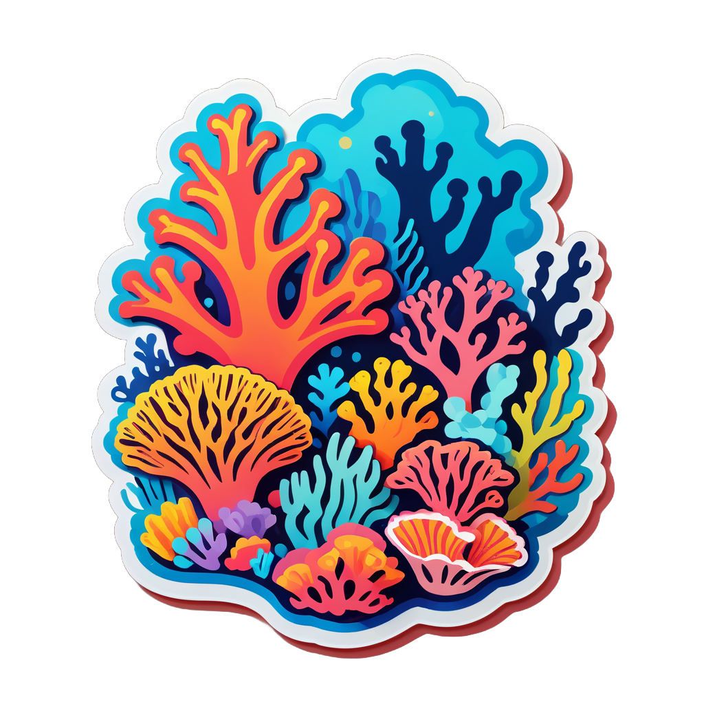 Recife de Coral Colorido sticker